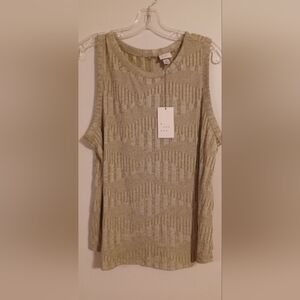 A New Day knit tank size XXL 16/18 in Khaki